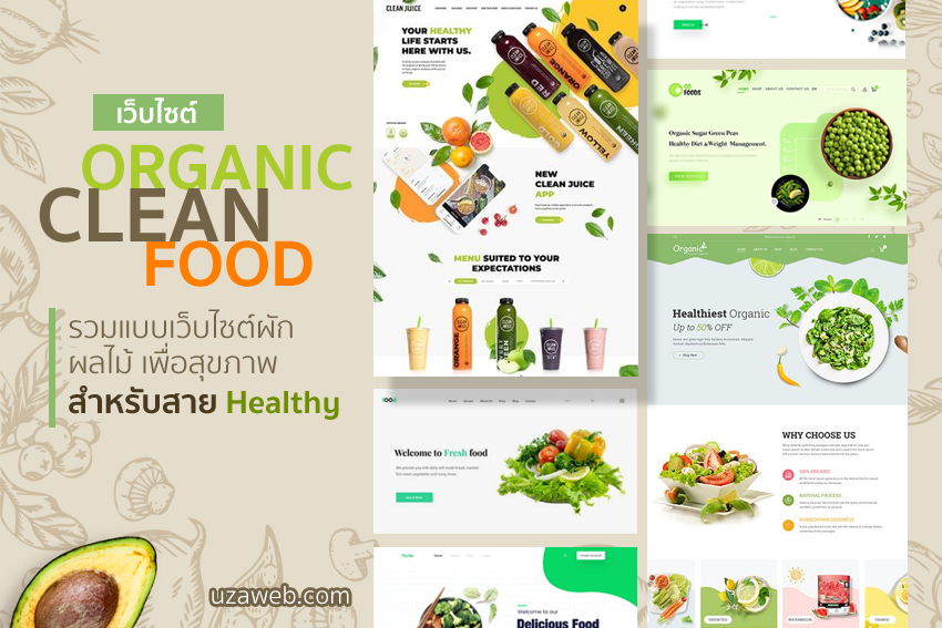 Organic Clean Food…สายเขียวเชิญทางนี้ รวมแบบเว็บไซต์ผัก ผลไม้ เพื่อสุขภาพ